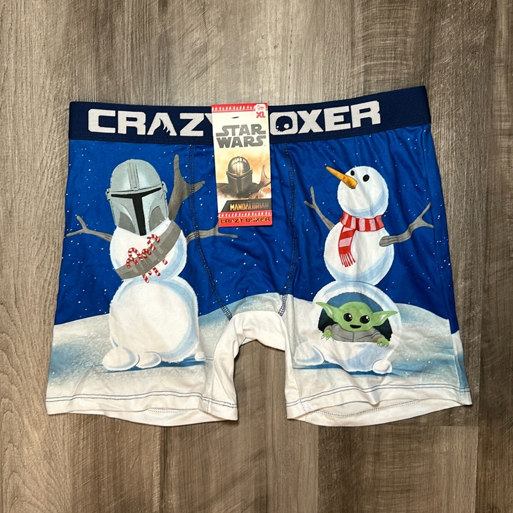 Star Wars The Mandalorian Winter Day Crazy Boxer Boxer Brief - XL